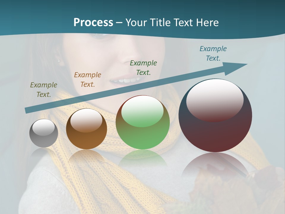 Woman Leaf Girl PowerPoint Template