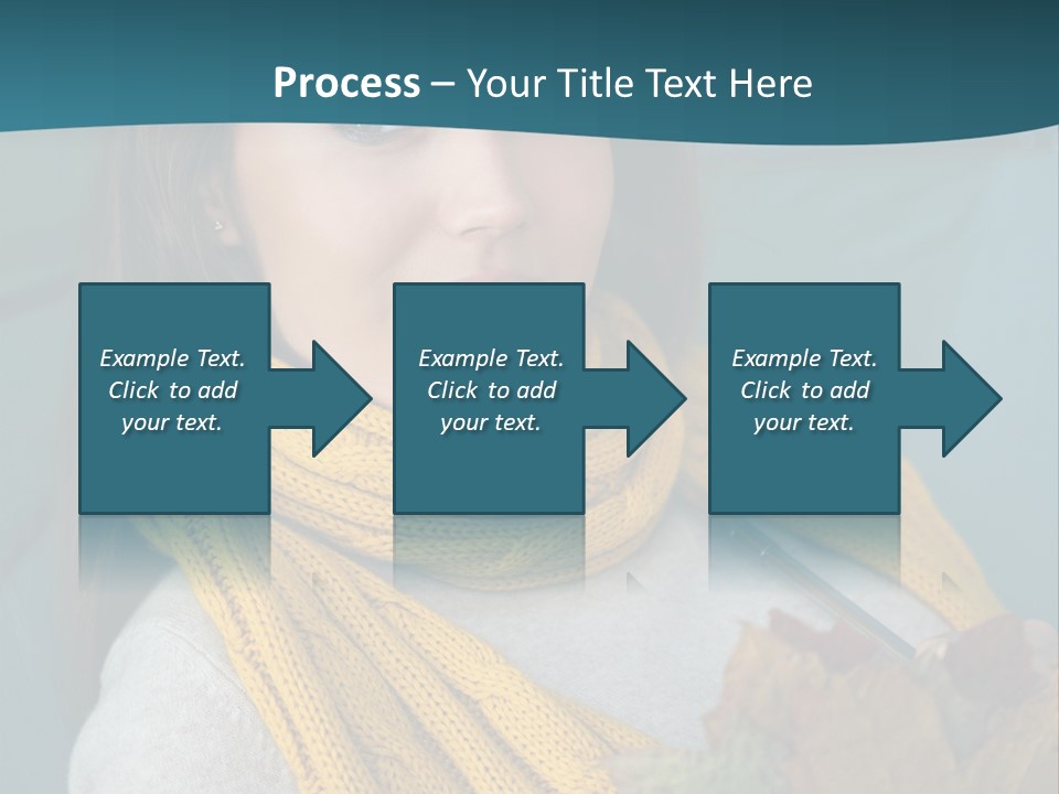 Woman Leaf Girl PowerPoint Template