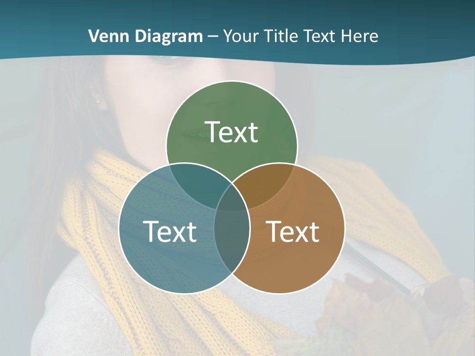 Woman Leaf Girl PowerPoint Template