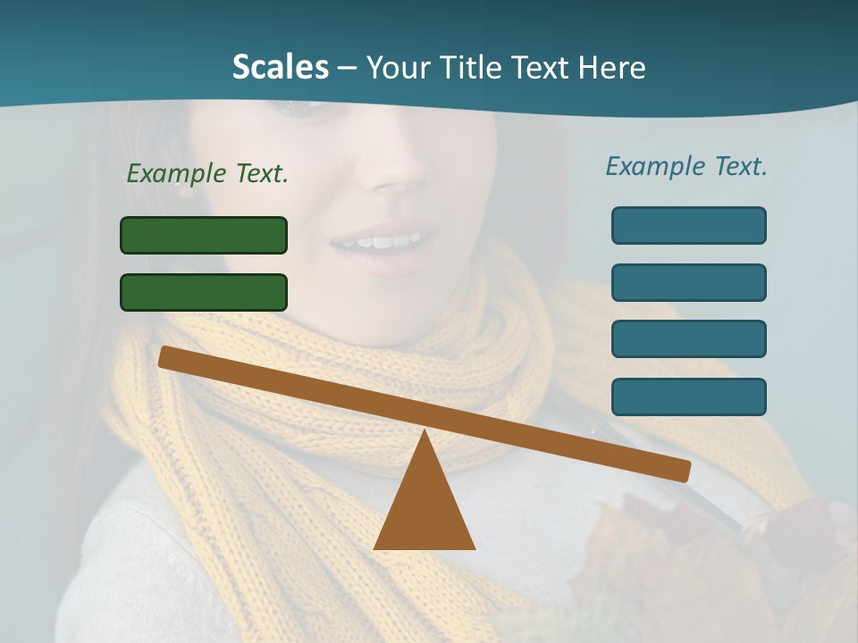 Woman Leaf Girl PowerPoint Template