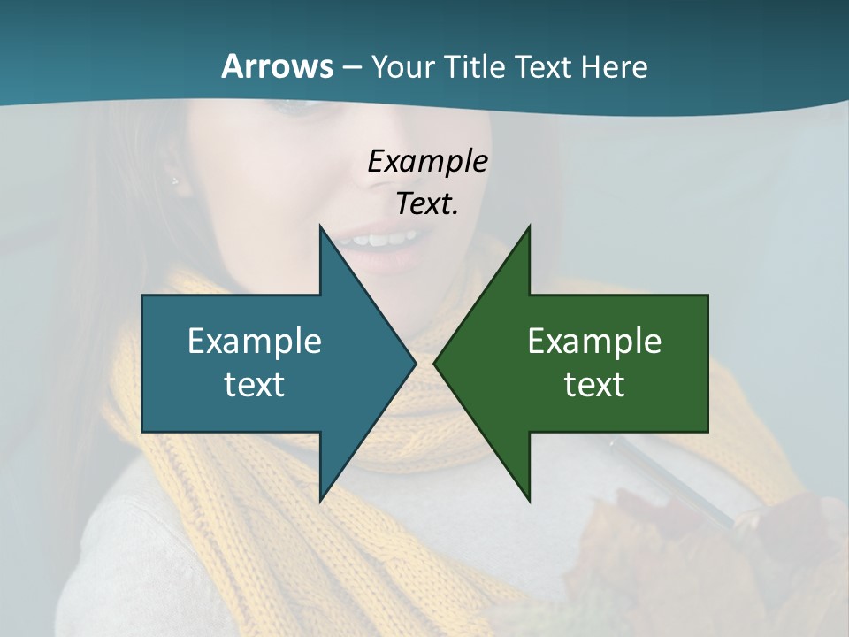 Woman Leaf Girl PowerPoint Template