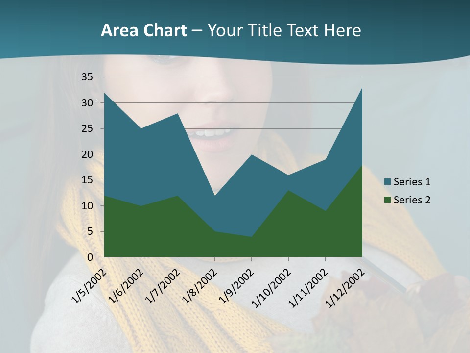 Woman Leaf Girl PowerPoint Template