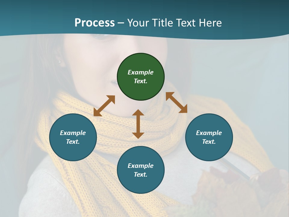 Woman Leaf Girl PowerPoint Template