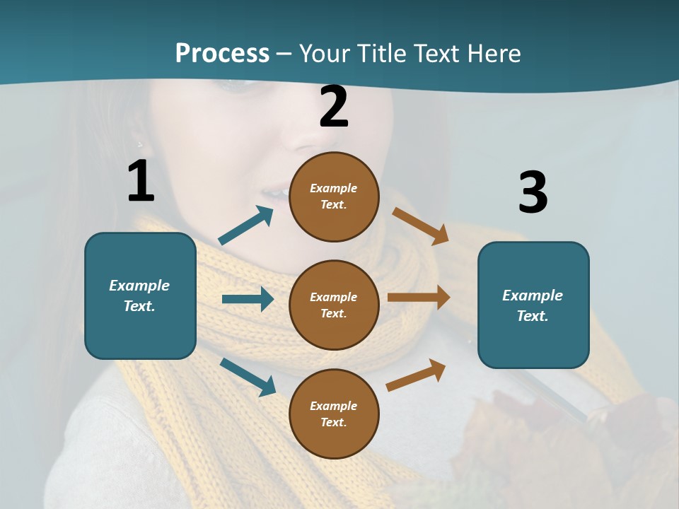 Woman Leaf Girl PowerPoint Template