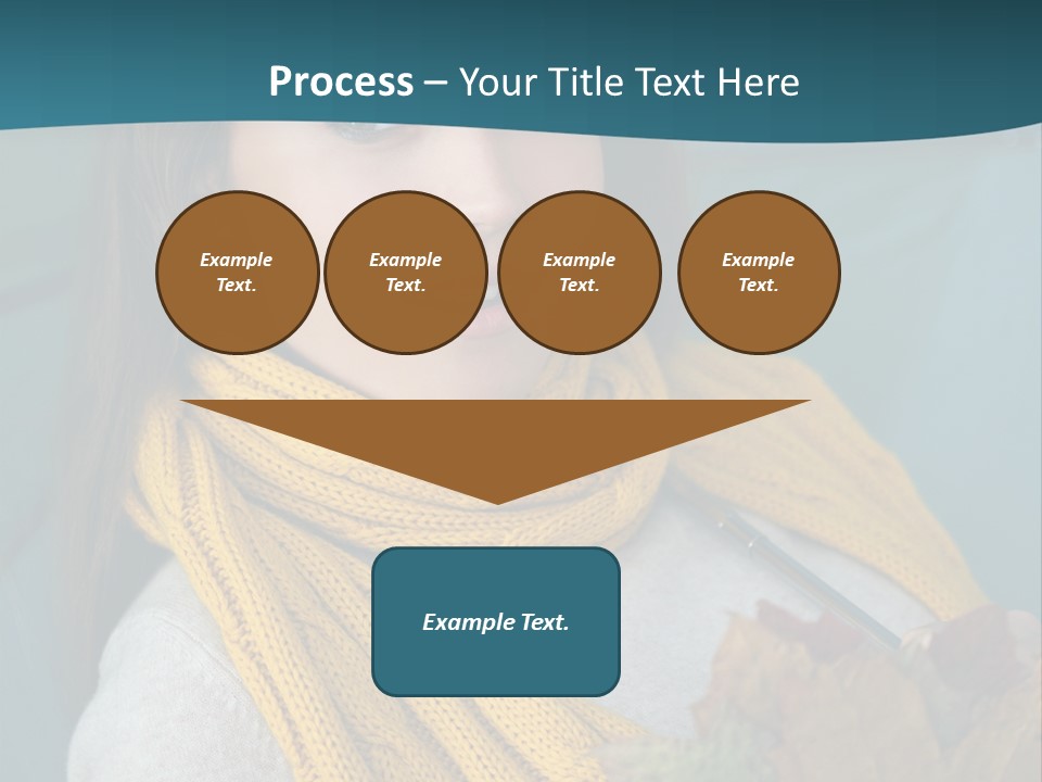 Woman Leaf Girl PowerPoint Template