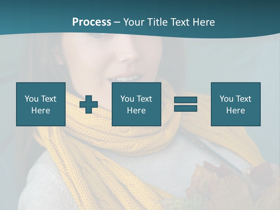 Woman Leaf Girl PowerPoint Template