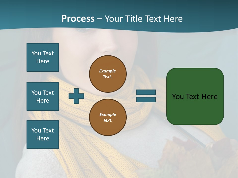 Woman Leaf Girl PowerPoint Template