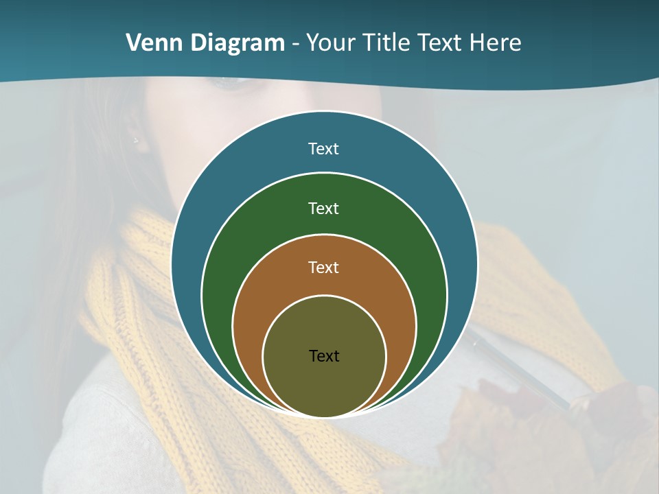 Woman Leaf Girl PowerPoint Template