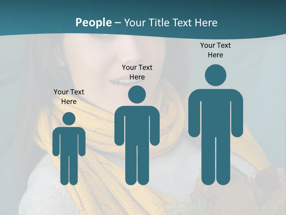 Woman Leaf Girl PowerPoint Template