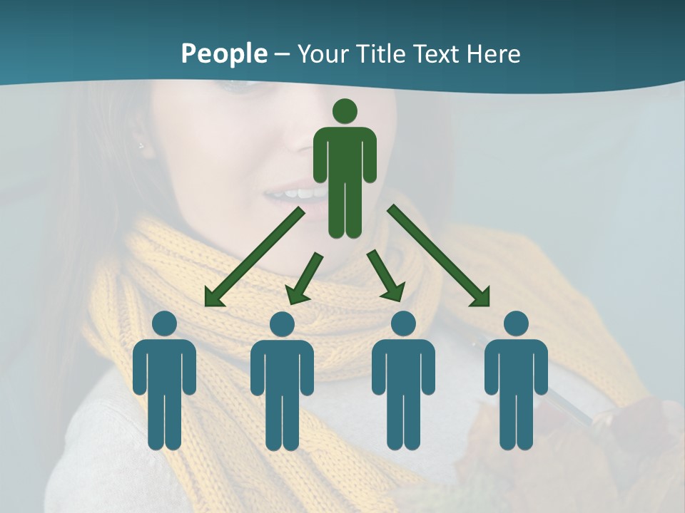 Woman Leaf Girl PowerPoint Template