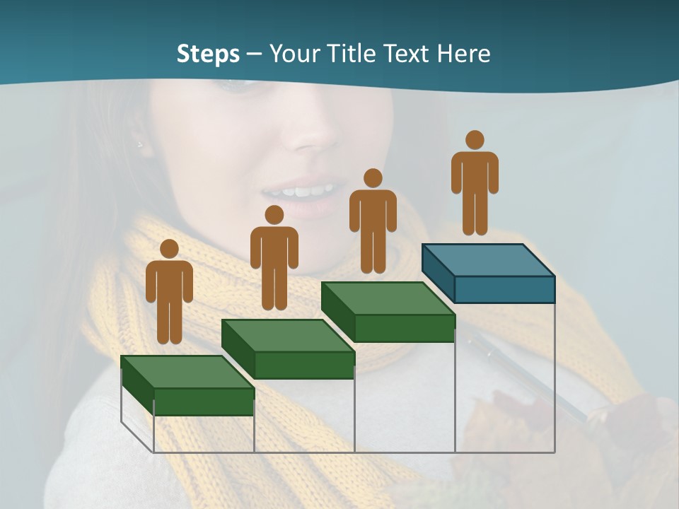 Woman Leaf Girl PowerPoint Template