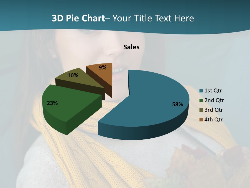 Woman Leaf Girl PowerPoint Template