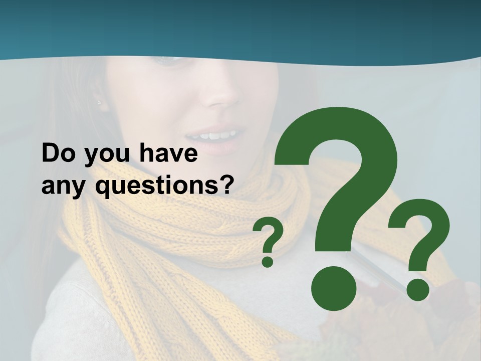 Woman Leaf Girl PowerPoint Template