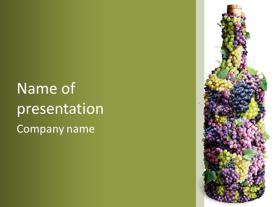 Grapes Drink Concept PowerPoint Template