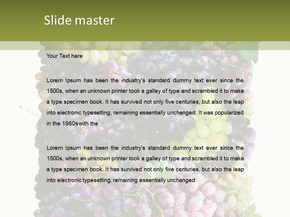 Grapes Drink Concept PowerPoint Template