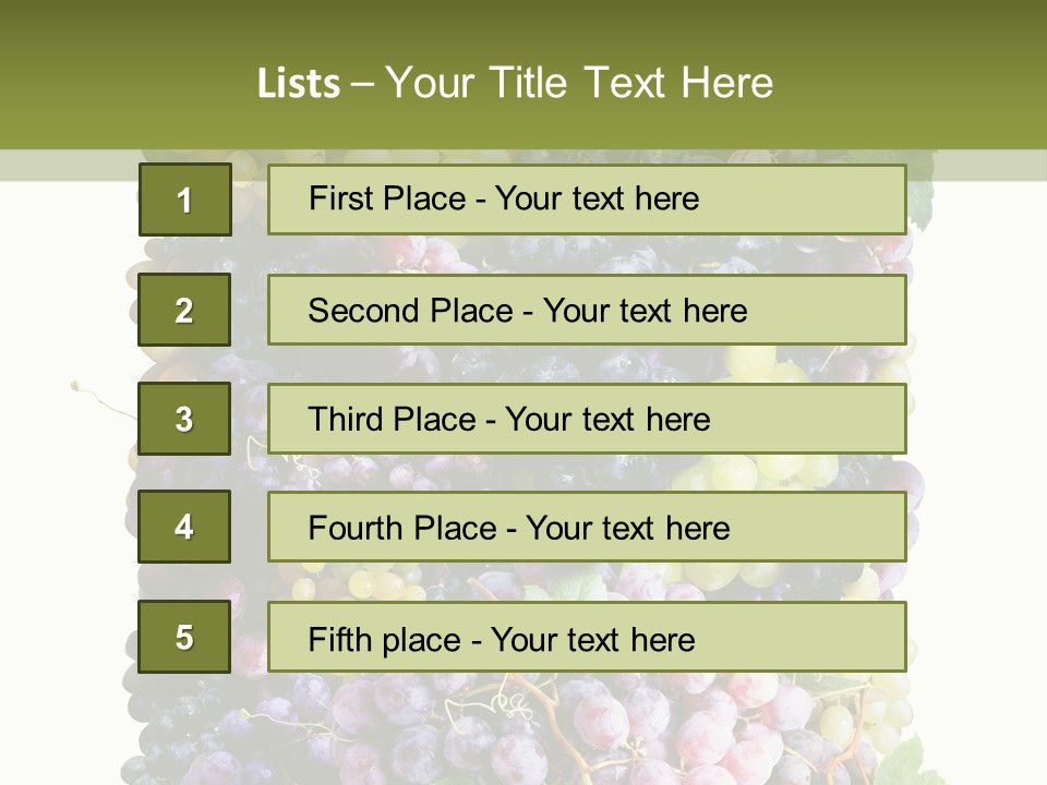 Grapes Drink Concept PowerPoint Template