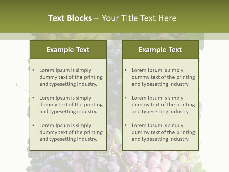 Grapes Drink Concept PowerPoint Template