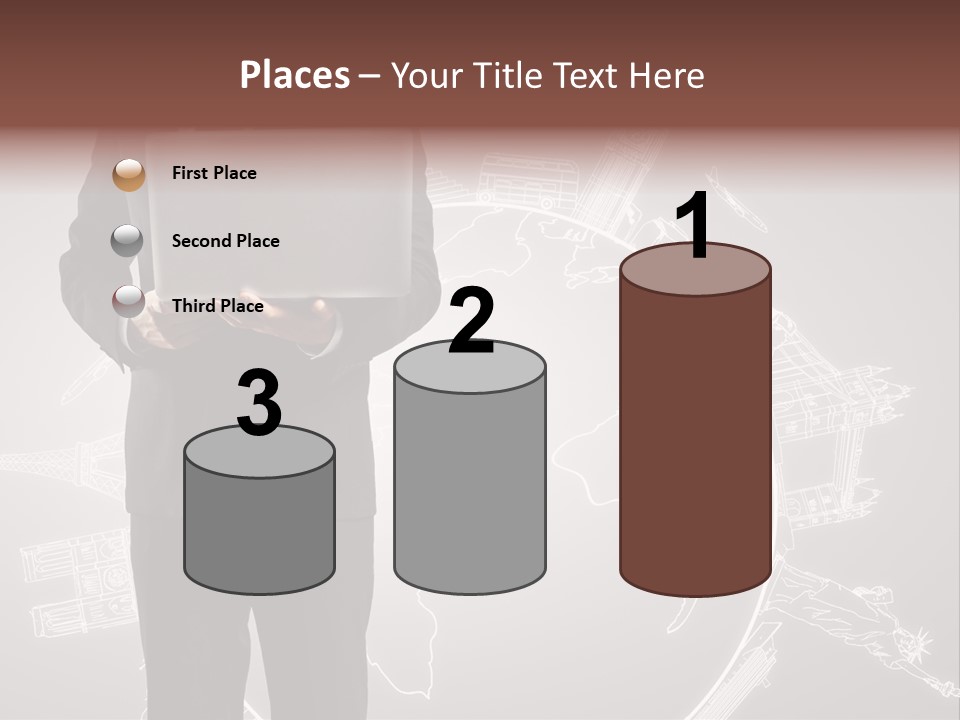 Earth Software Hand PowerPoint Template