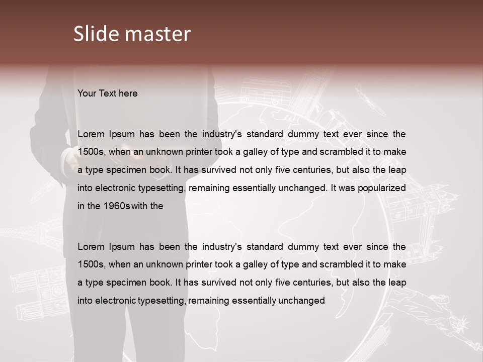 Earth Software Hand PowerPoint Template