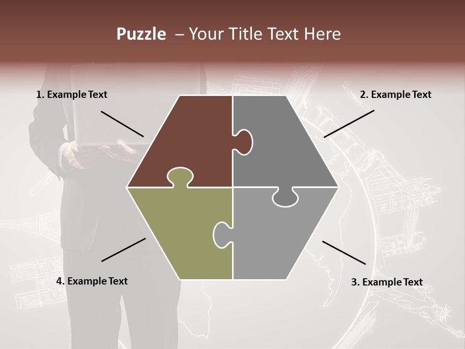 Earth Software Hand PowerPoint Template
