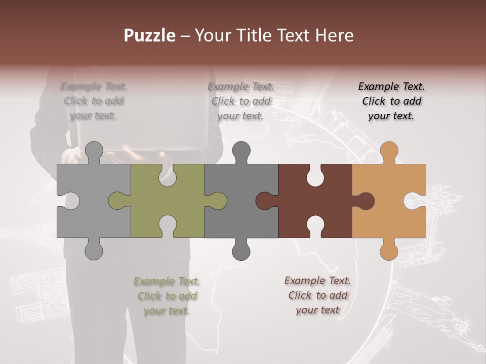 Earth Software Hand PowerPoint Template