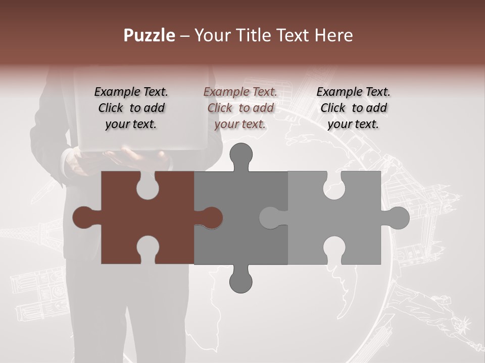 Earth Software Hand PowerPoint Template