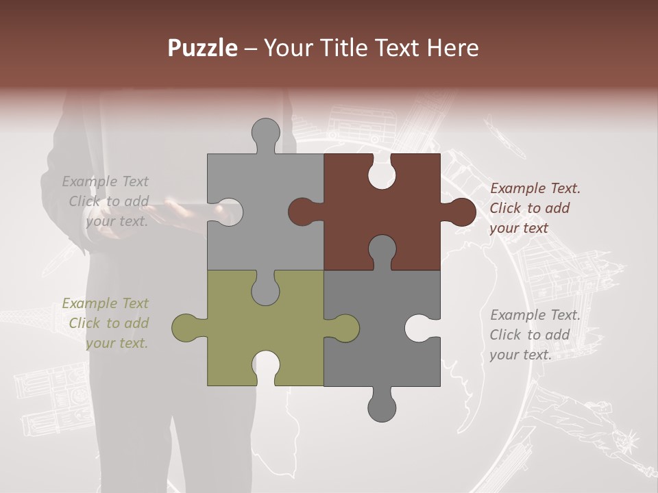 Earth Software Hand PowerPoint Template