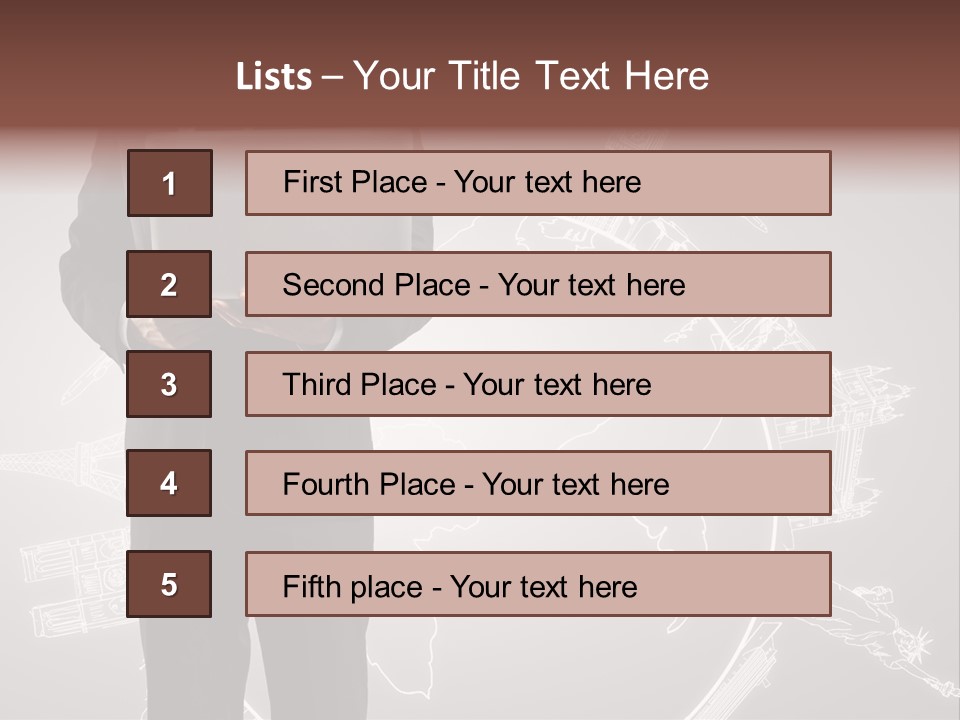 Earth Software Hand PowerPoint Template