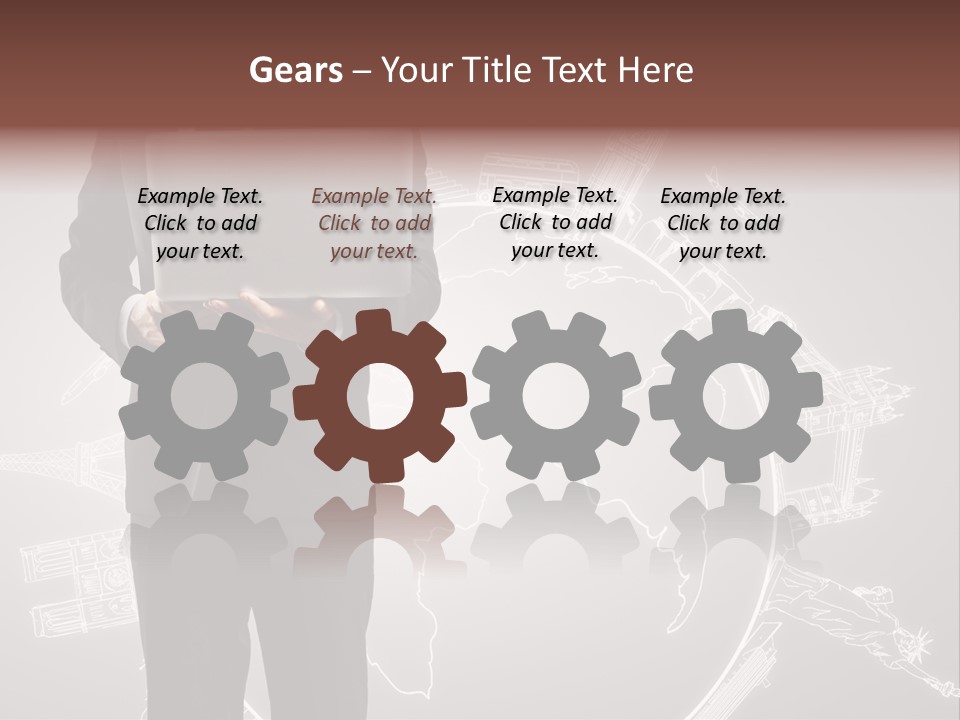 Earth Software Hand PowerPoint Template