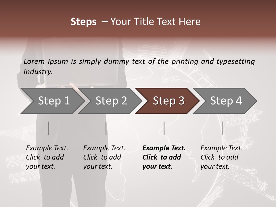 Earth Software Hand PowerPoint Template