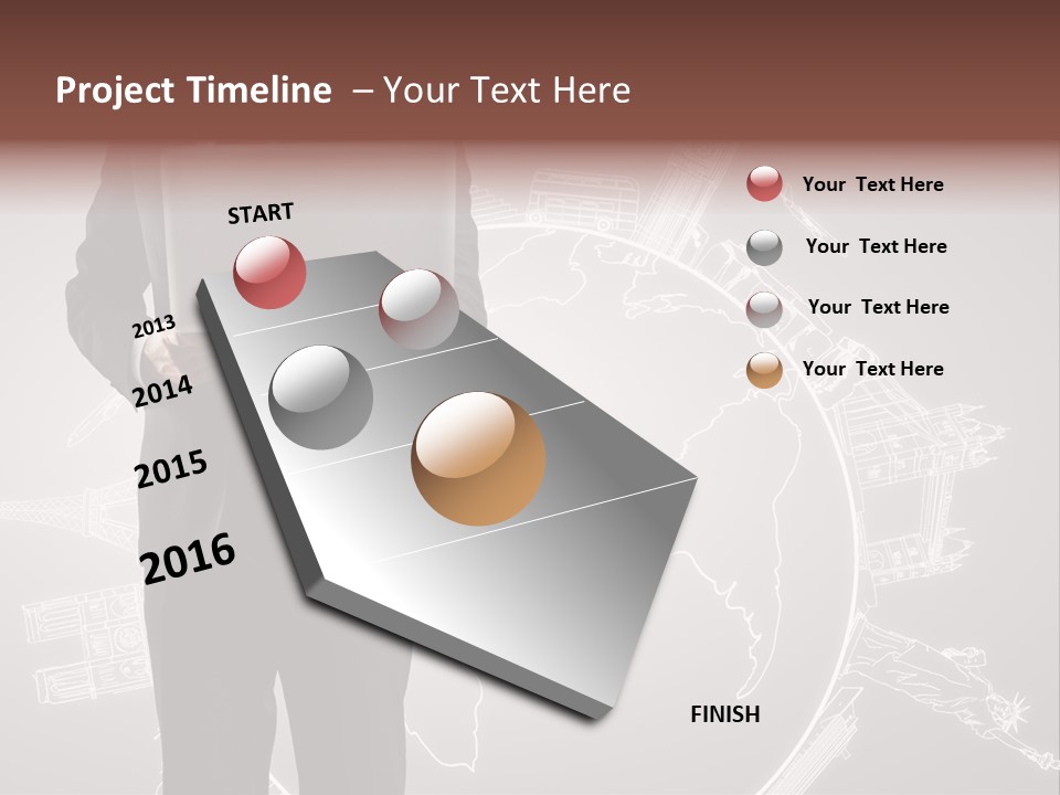 Earth Software Hand PowerPoint Template
