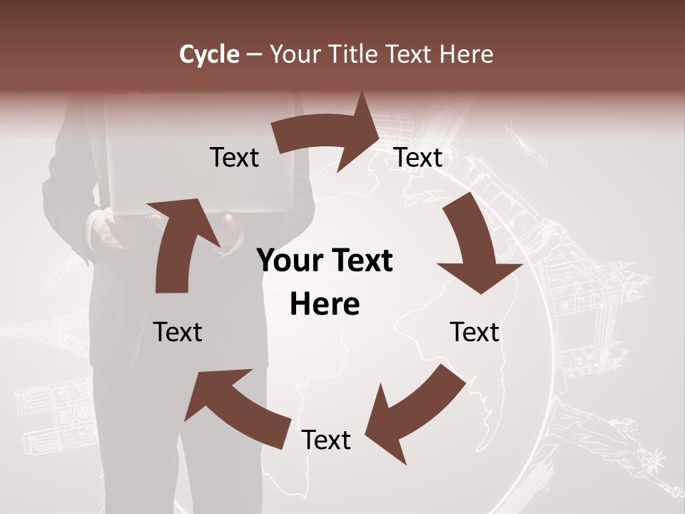Earth Software Hand PowerPoint Template