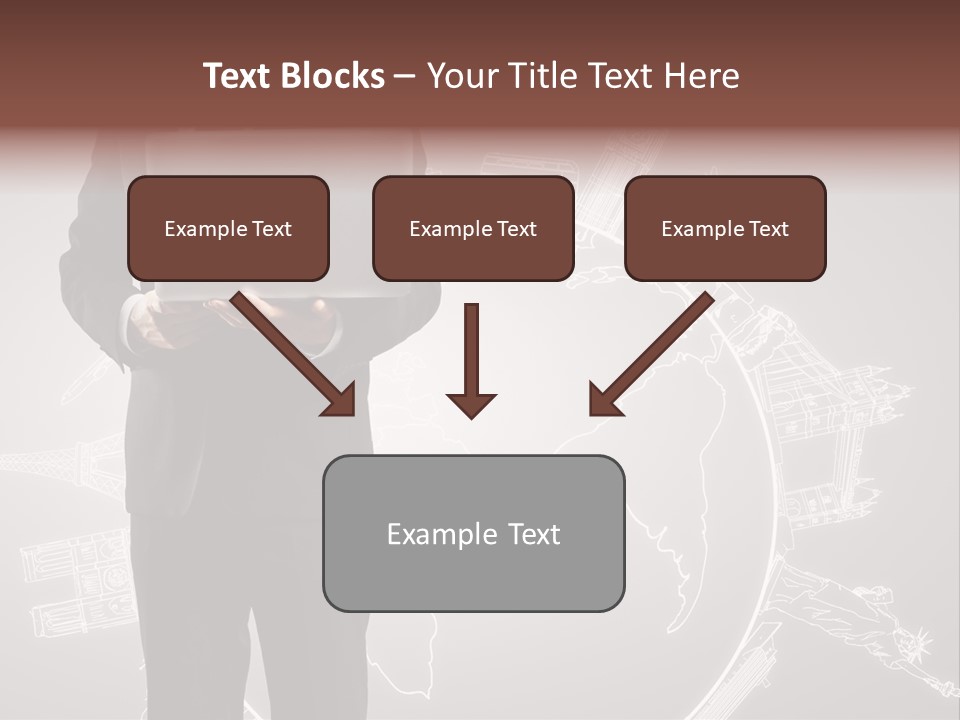 Earth Software Hand PowerPoint Template