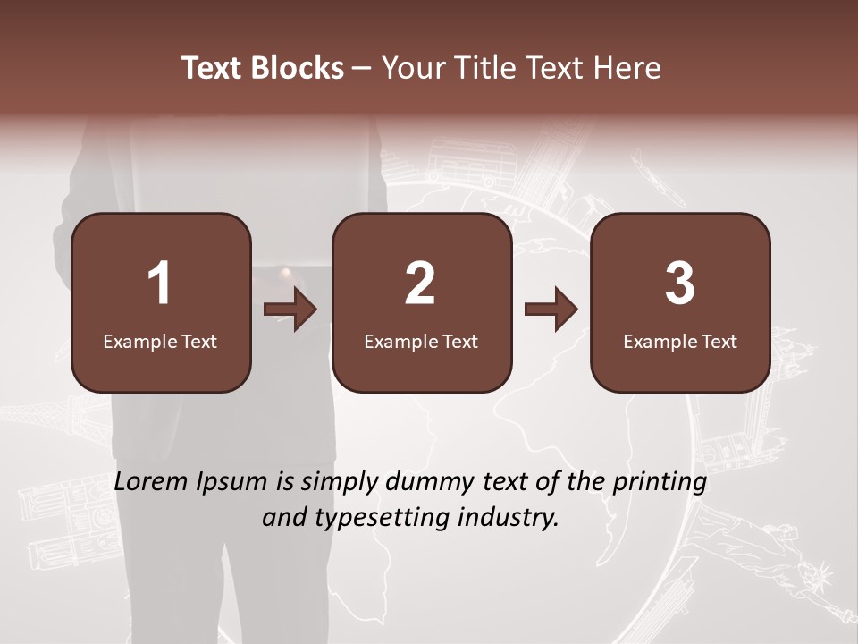 Earth Software Hand PowerPoint Template