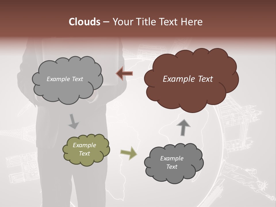 Earth Software Hand PowerPoint Template