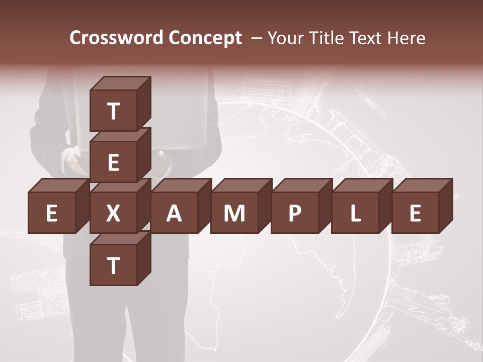 Earth Software Hand PowerPoint Template