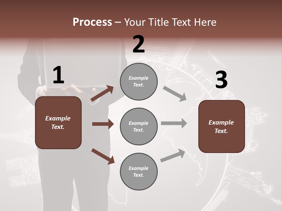 Earth Software Hand PowerPoint Template