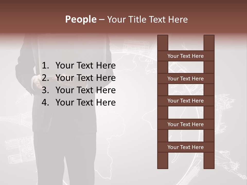 Earth Software Hand PowerPoint Template