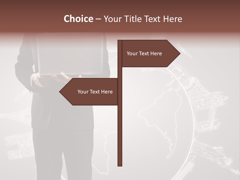 Earth Software Hand PowerPoint Template