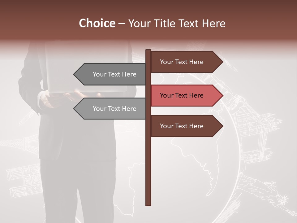 Earth Software Hand PowerPoint Template