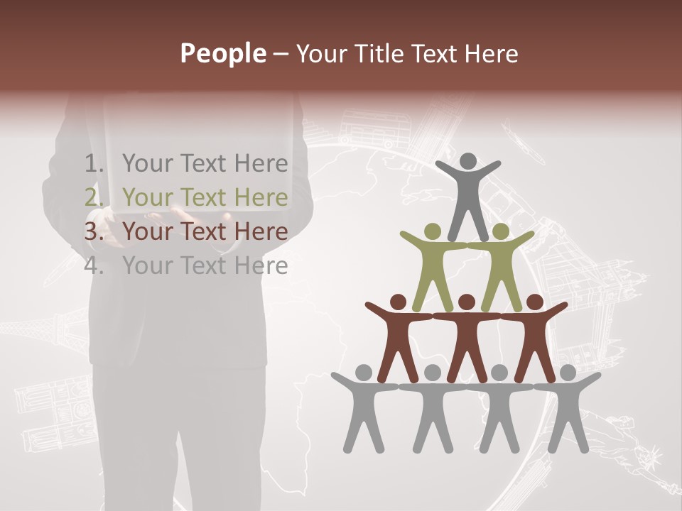 Earth Software Hand PowerPoint Template