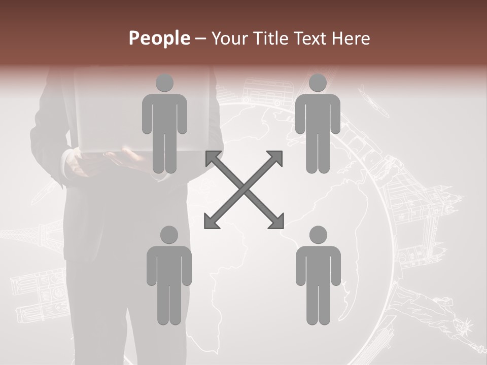 Earth Software Hand PowerPoint Template