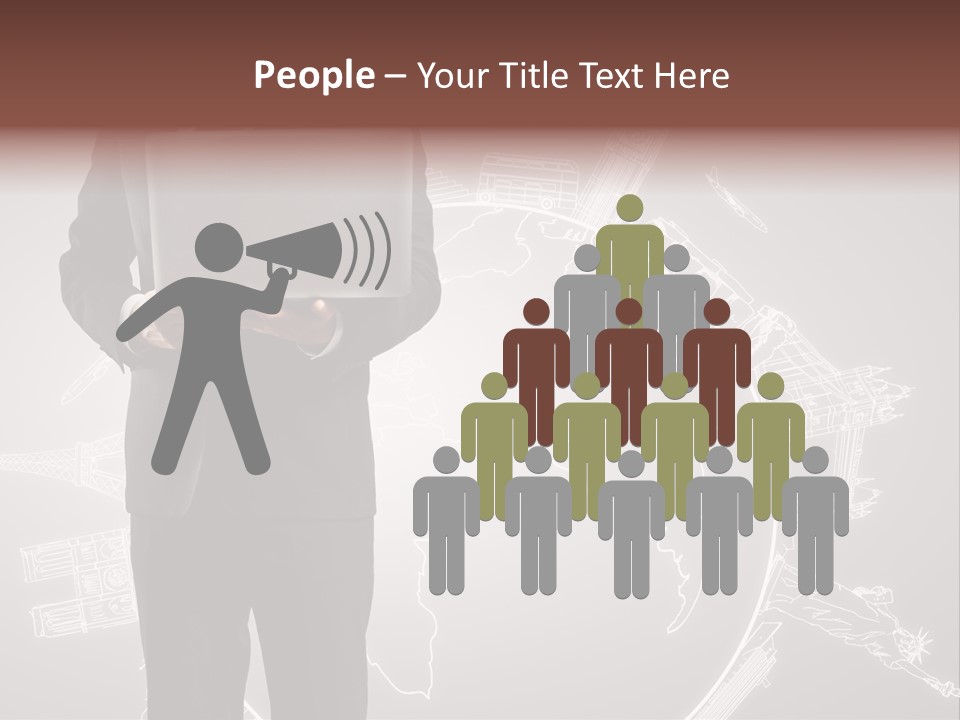 Earth Software Hand PowerPoint Template