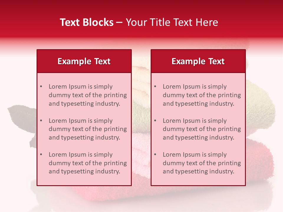 Towel Bath Care PowerPoint Template