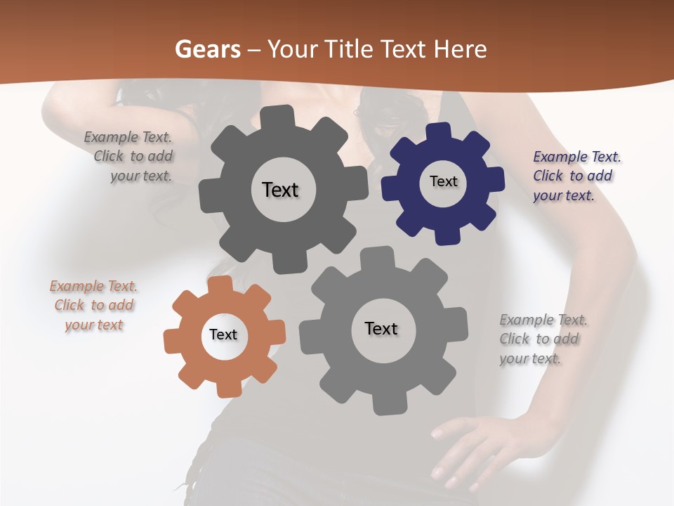 Long Posing Studio PowerPoint Template