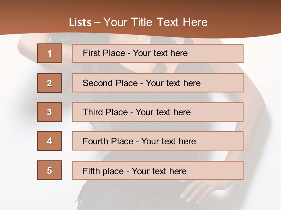 Long Posing Studio PowerPoint Template