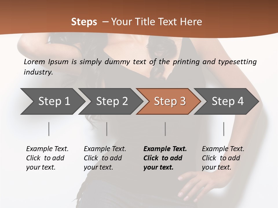 Long Posing Studio PowerPoint Template