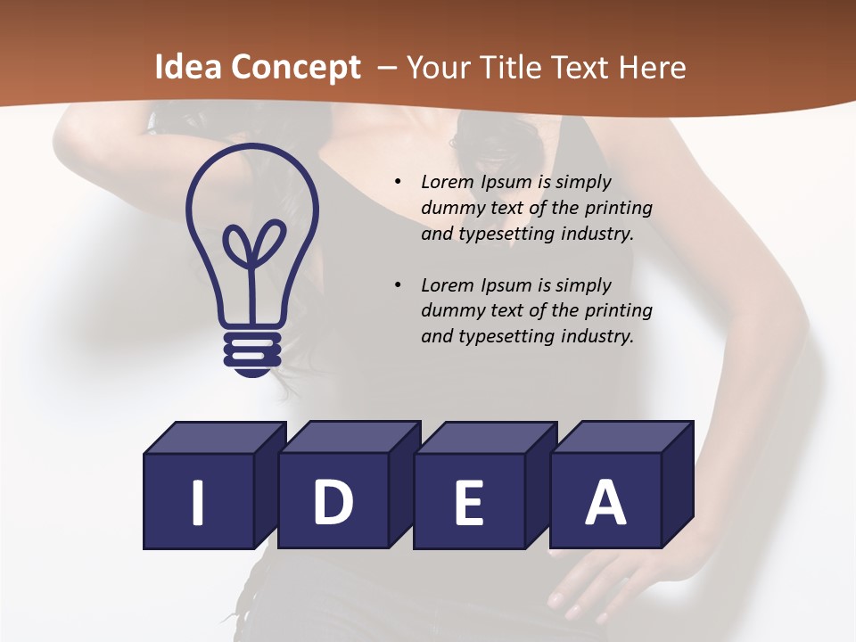 Long Posing Studio PowerPoint Template