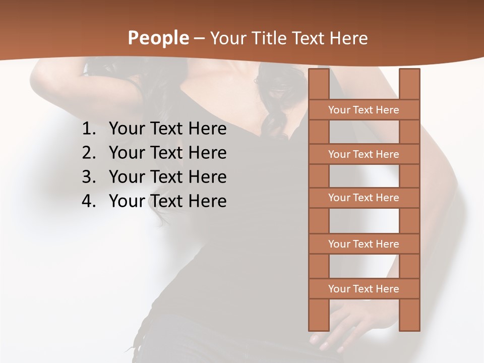 Long Posing Studio PowerPoint Template