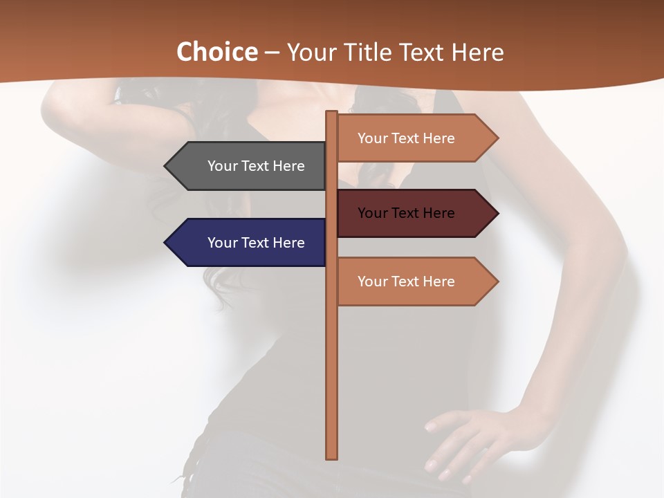 Long Posing Studio PowerPoint Template